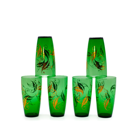 Feathered Elegance Glass Set