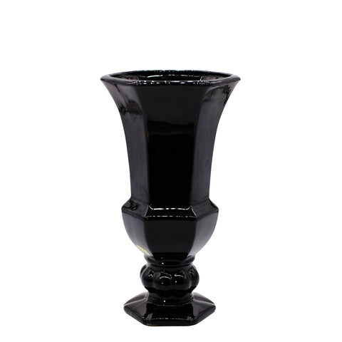 Black vintage vase