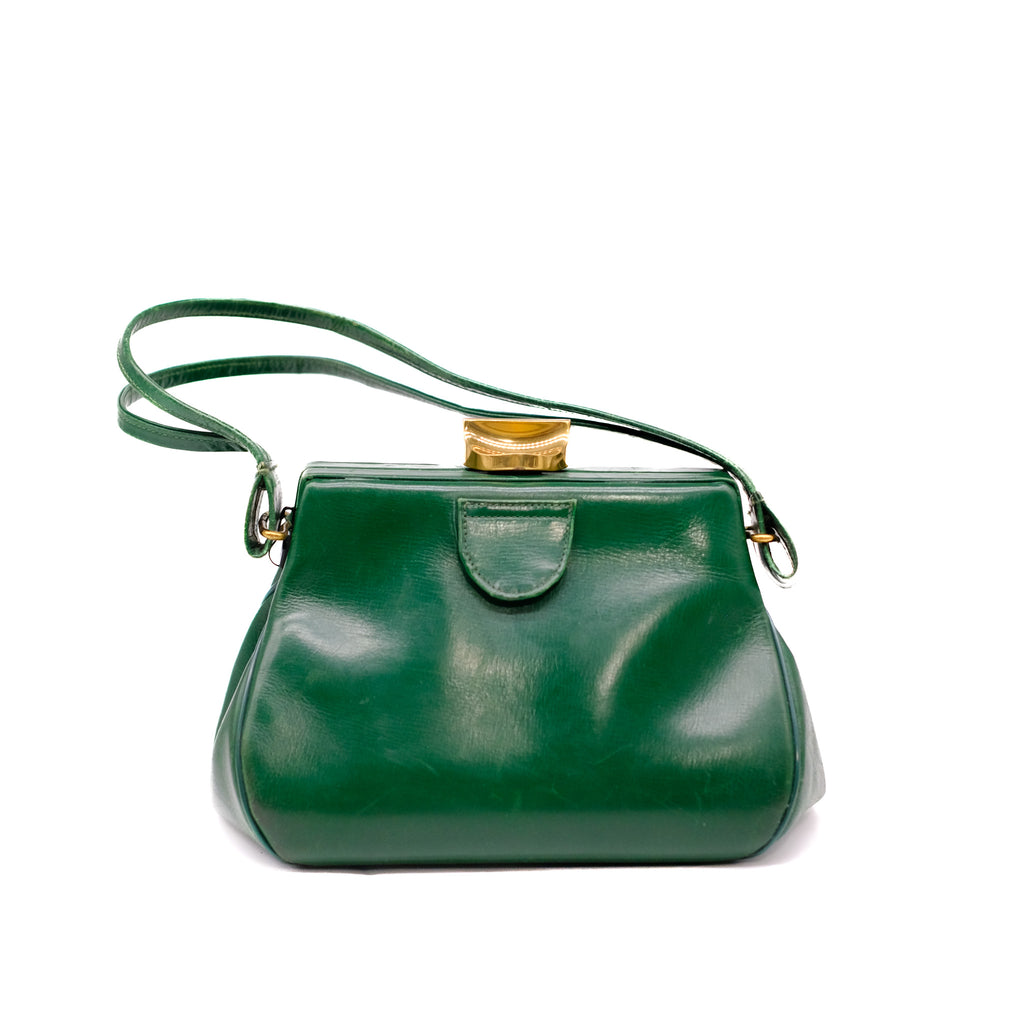 Vintage Green Leather Handbag