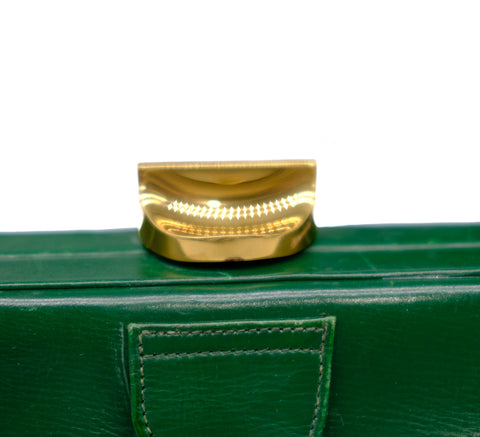 Vintage Green Leather Handbag
