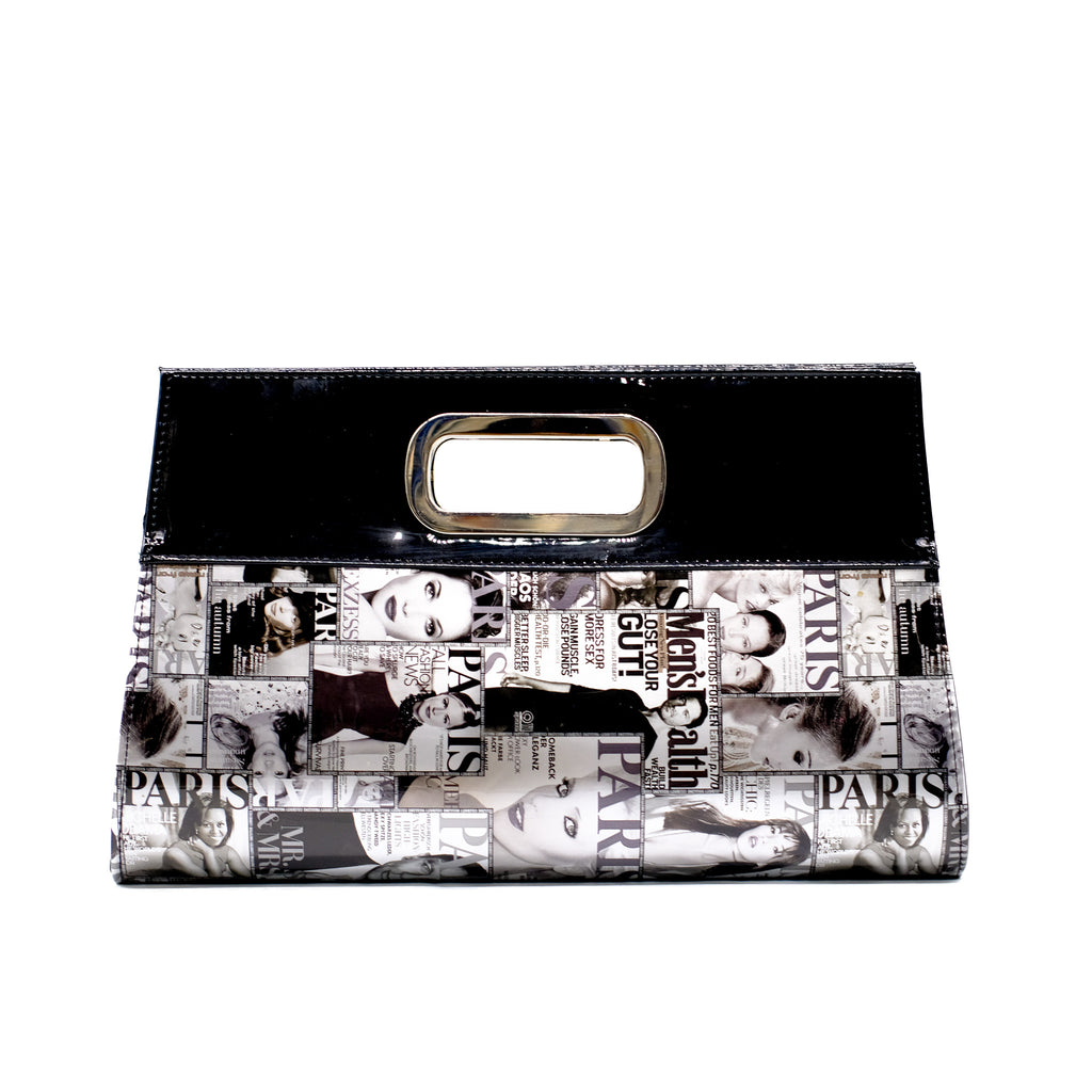 Vintage Black Magazines Handbag