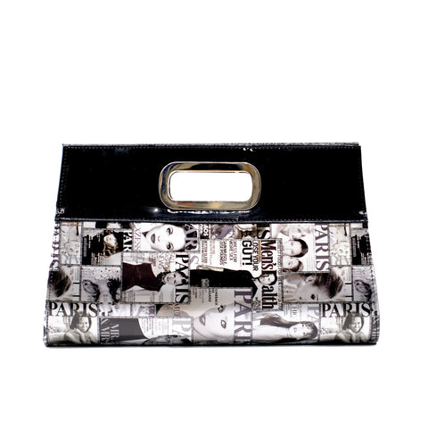 Vintage Black Magazines Handbag