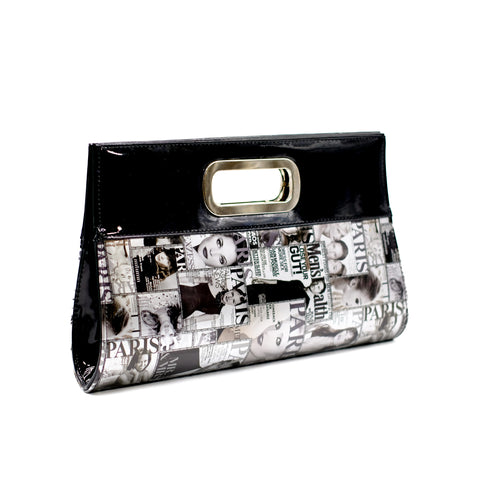 Vintage Black Magazines Handbag