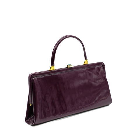 Vintage Plum Patent Handbag