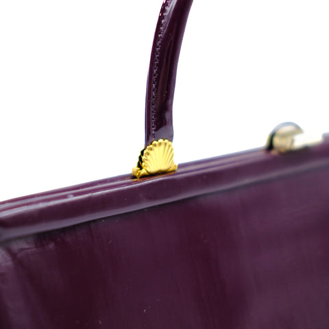Vintage Plum Patent Handbag