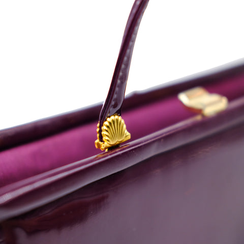 Vintage Plum Patent Handbag