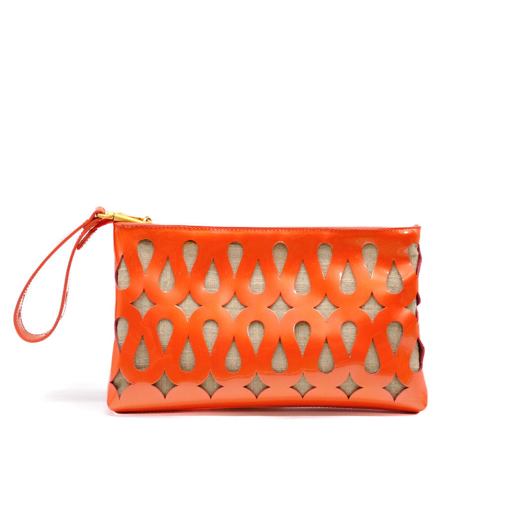 Vintage Orange Clutch