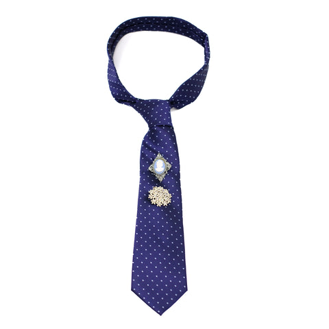 Navy Pin-dot Tie