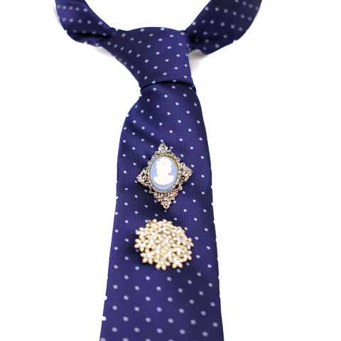 Navy Pin-dot Tie
