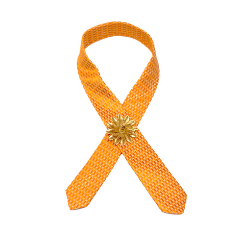 Mini Orange Geometric Tie