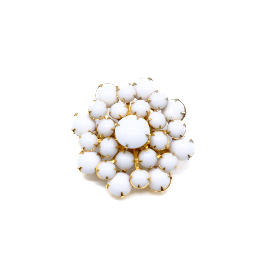 White Flower Brooch