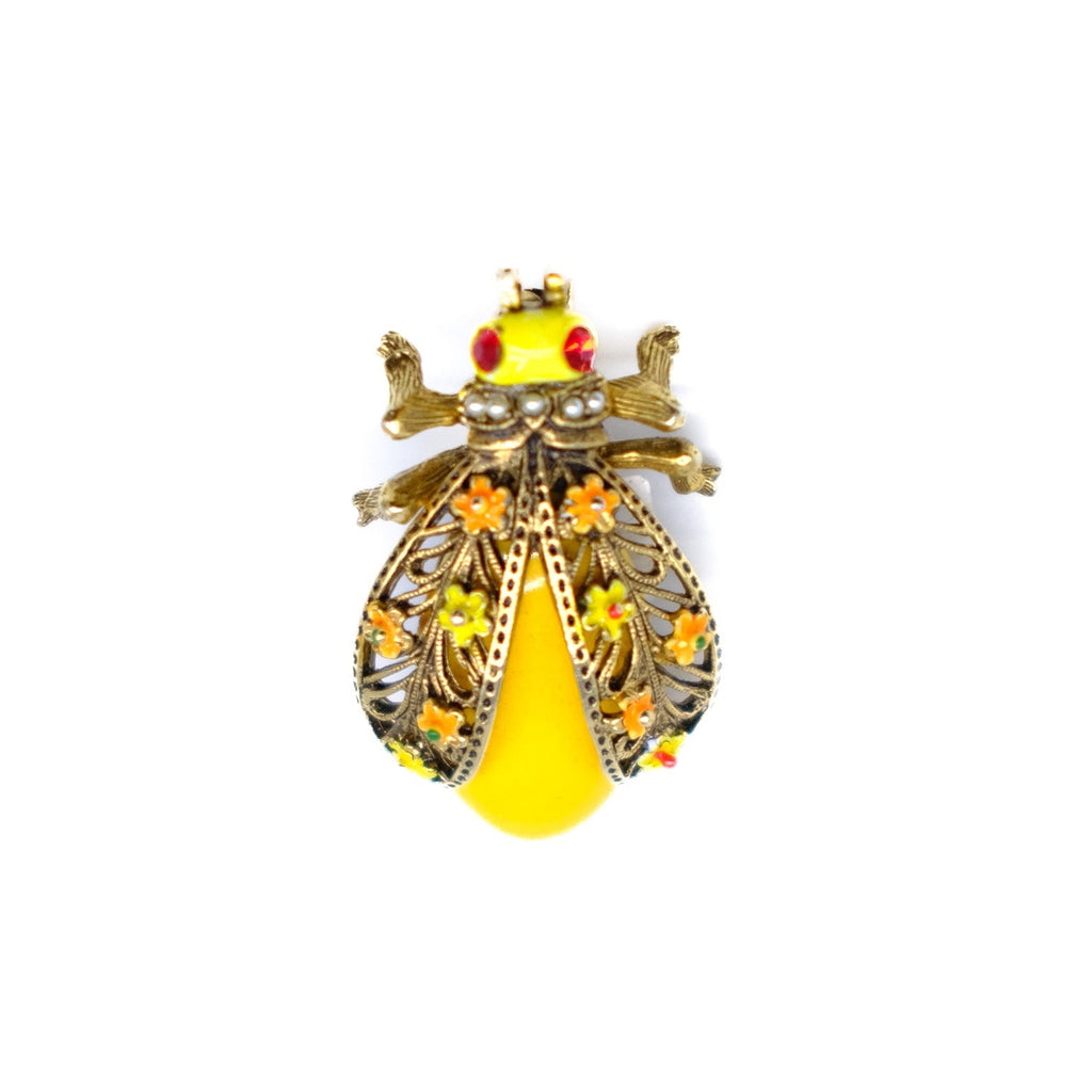 Yellow Bee Brooch
