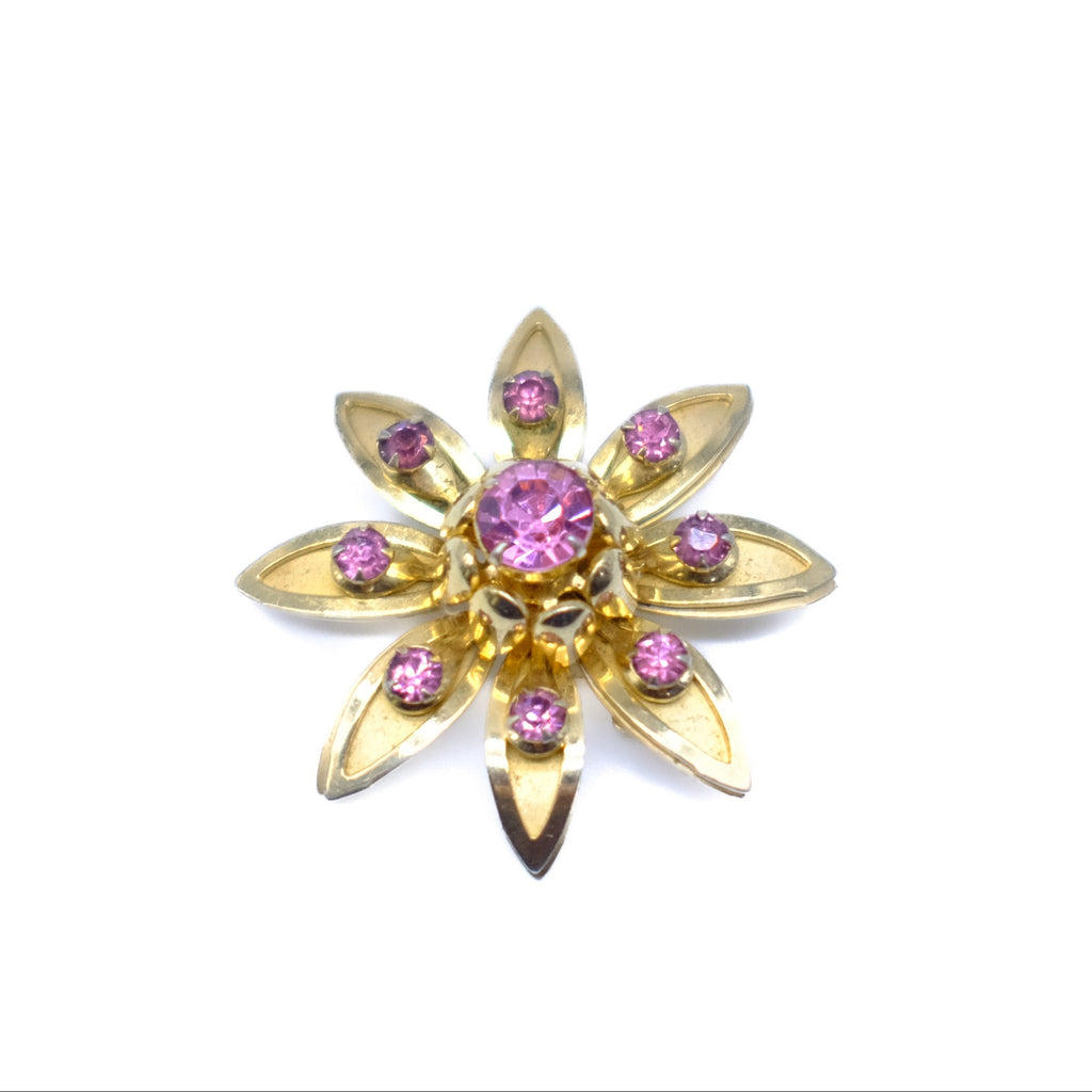Pink Flower Brooch