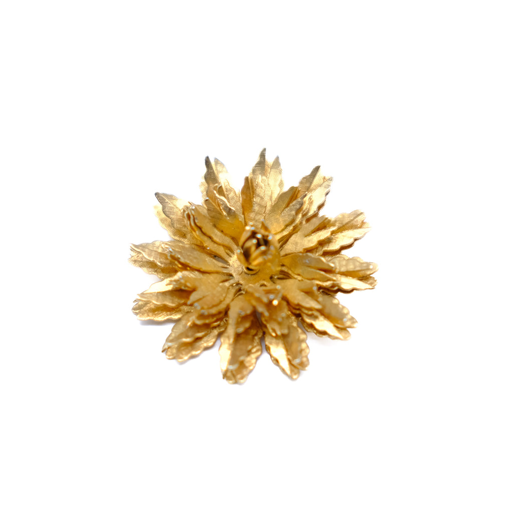 Gold Flower Brooch