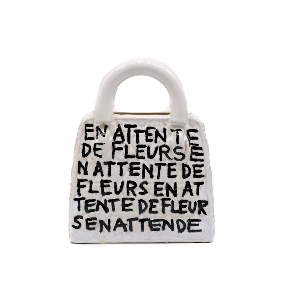 White Handbag Vase