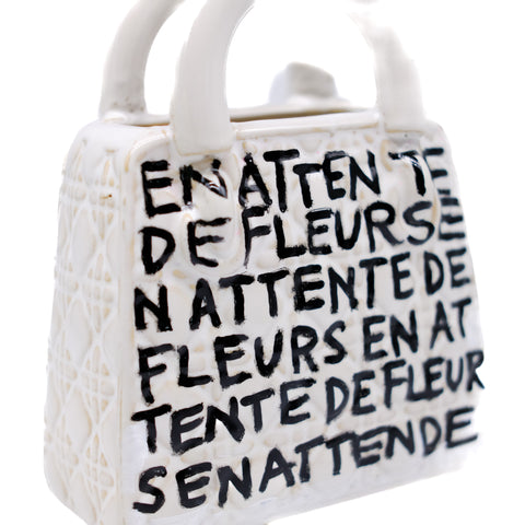 White Handbag Vase