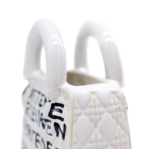 White Handbag Vase