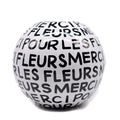 Merci White Hand Lettered Vase