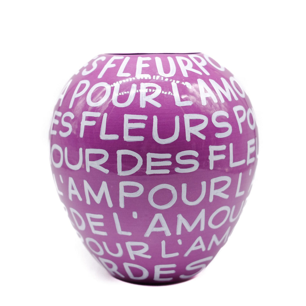 L’amour Pink Hand Lettered Vase