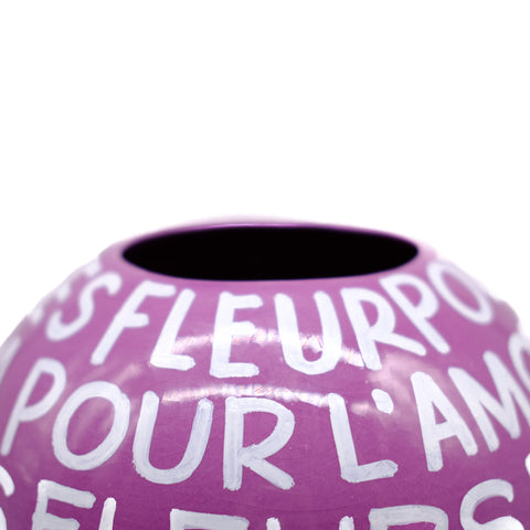 L’amour Pink Hand Lettered Vase