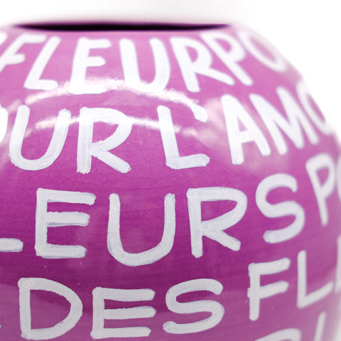 L’amour Pink Hand Lettered Vase