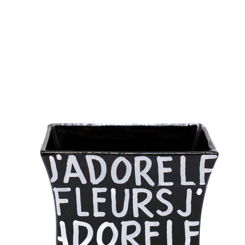 Black Curved Vase