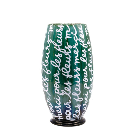 Vertical Emerald Vase