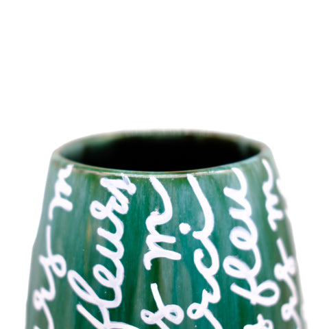 Vertical Emerald Vase