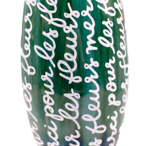 Vertical Emerald Vase