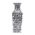 Tall White Hand Lettered Vase