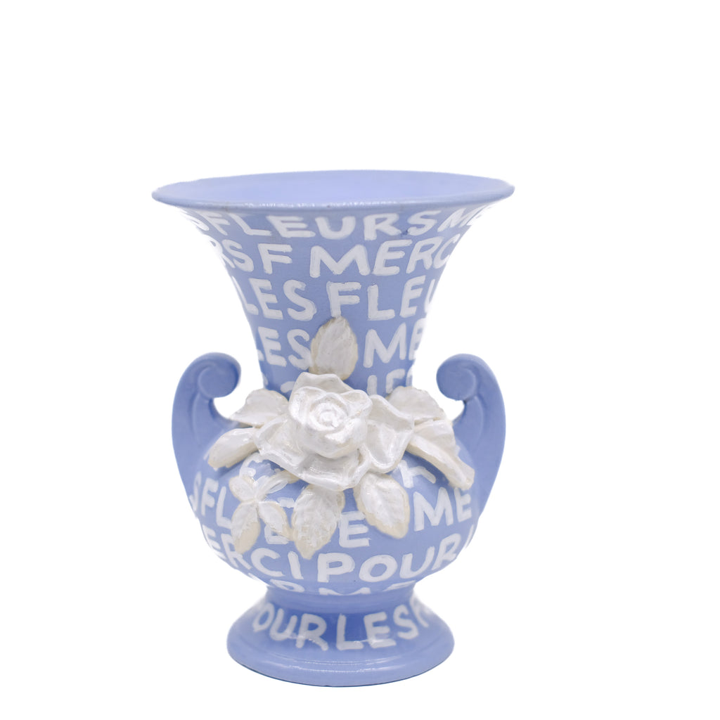 Rose Detailed Hand Lettered Vase