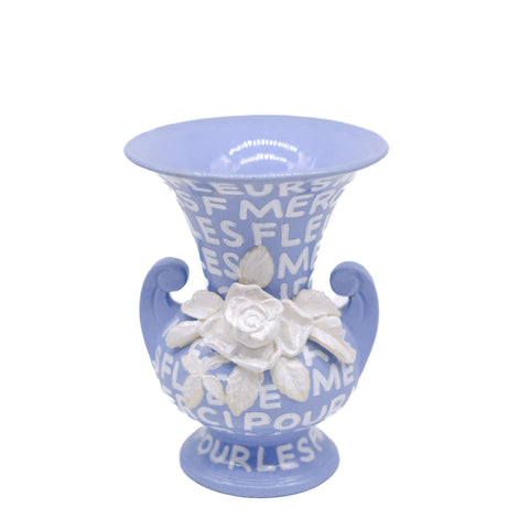 Rose Detailed Hand Lettered Vase