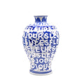 China Hand Lettered Vase