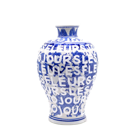 China Hand Lettered Vase