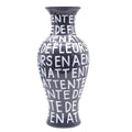 Grey Hand Lettered Vase
