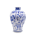Merci China Hand Lettered Vase