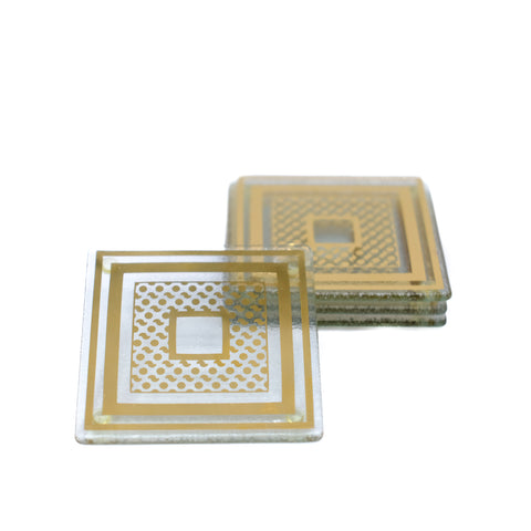 Gold Graphic Coasters