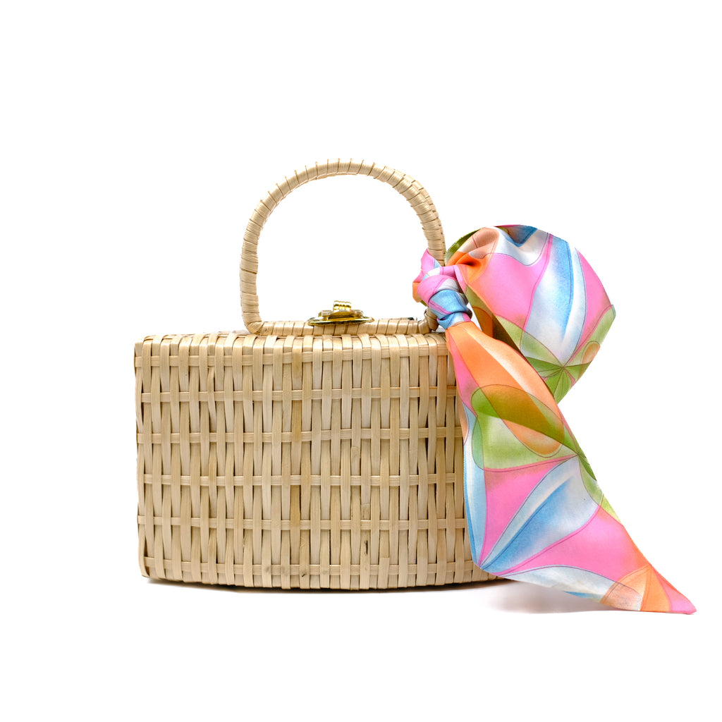 Double Handle Rattan Bag