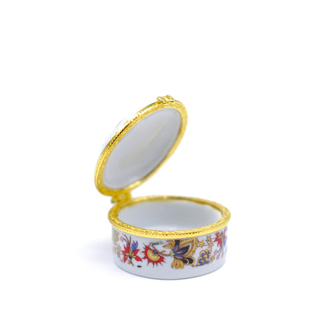 Round Porcelain Pill Box