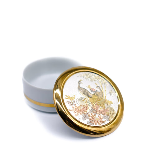 Gold Peacock Trinket Box