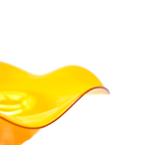 Orange Flower Glass Bowl