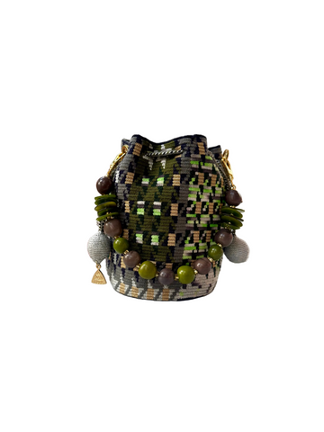Mini Me with Tagua Handle - Greens and Grey