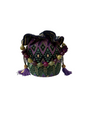 Mini Me Flower Top with Tagua Handle - Greens and Purple
