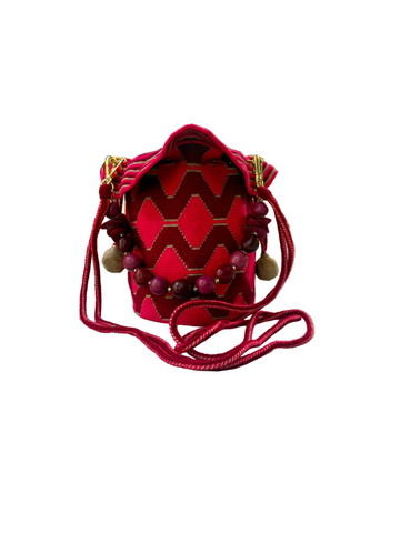 Mini Me Flower Top with Tagua Handle - Pink and Reds