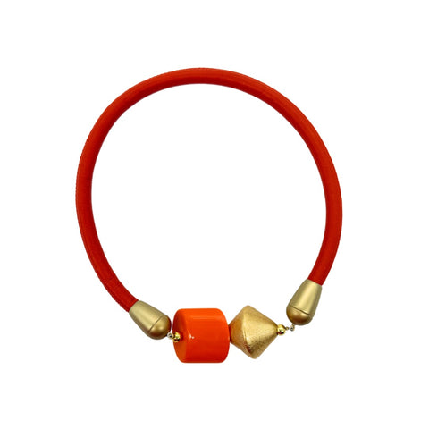 Orange “Wrap it” Necklace/Bracelet