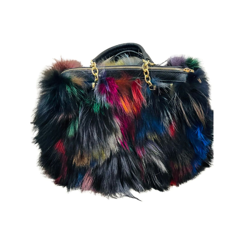 Multicolor Fur Handbag