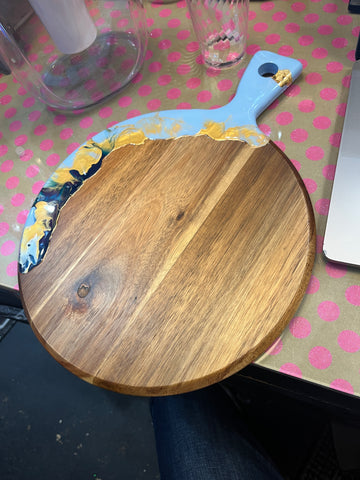 Light Blue & Gold Charcuterie Board
