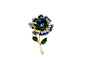 Flower Vintage Brooch Blues
