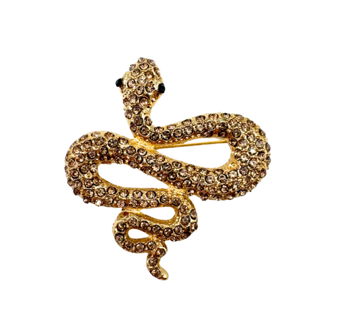 Snake Vintage Brooch Rose Gold