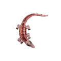 Alligator Vintage Brooch Pink